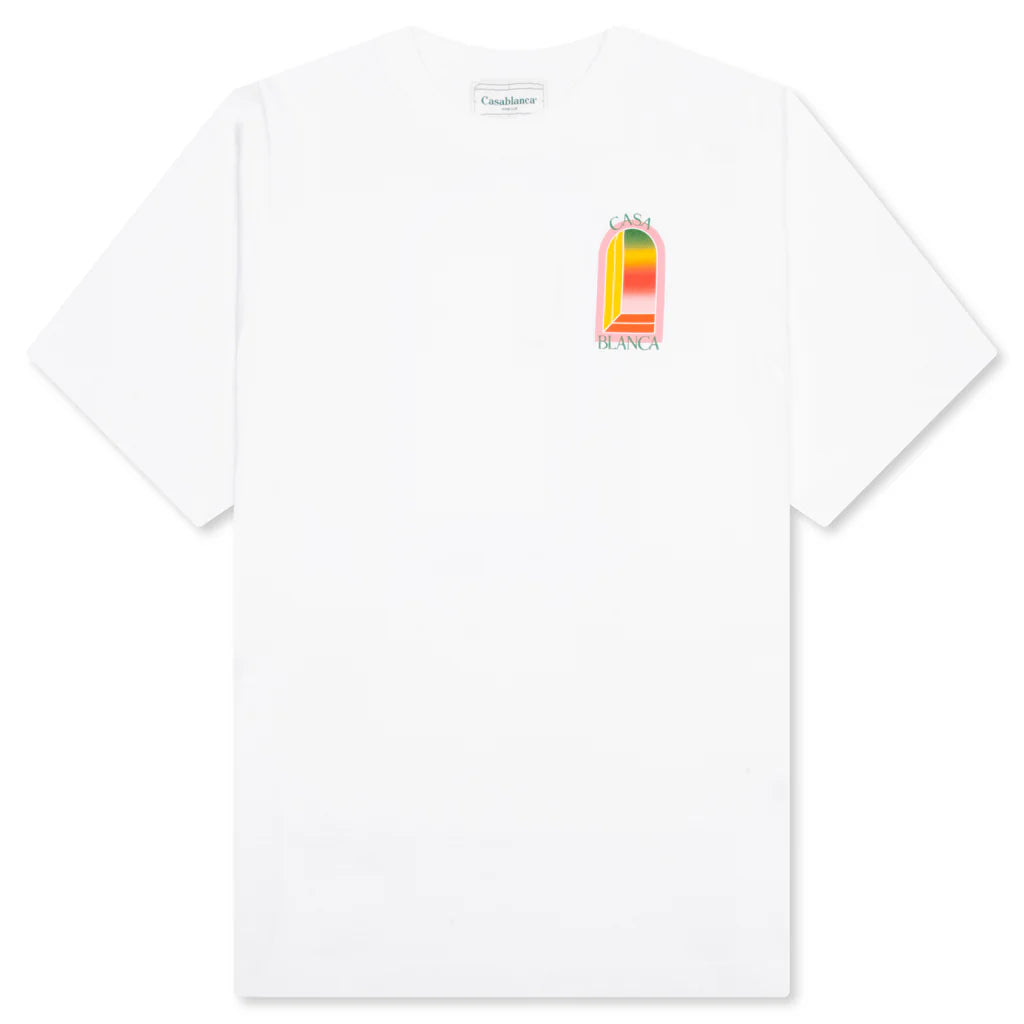 Gradient Arch Logo T Shirt White