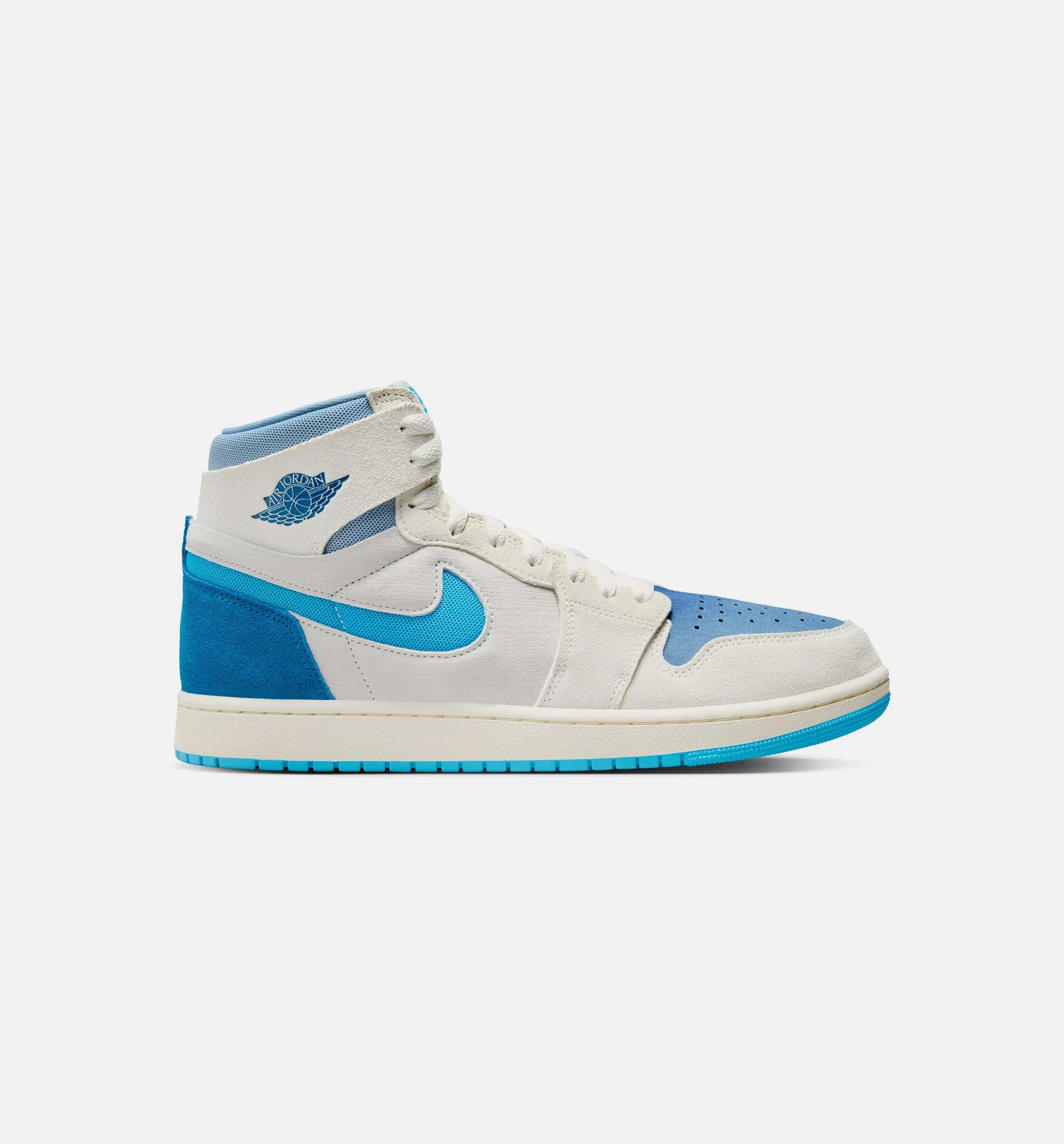 Air Jordan 1 Zoom CMFT 2 Dark Powder Blue Mens Lifestyle Shoe Blue Sail