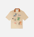 Hard Times Devils Lattuce Mens Short Sleeve Shirt Beige