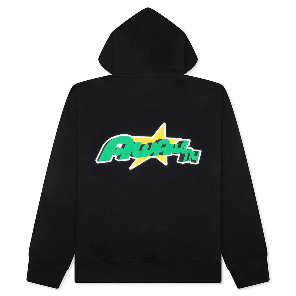 Star A Zip Up Hoodie Black