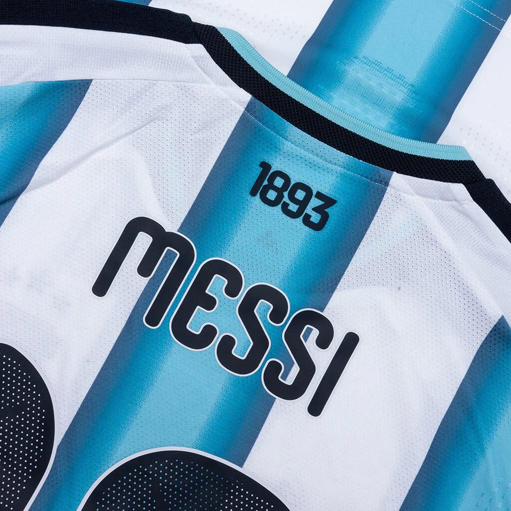 Argentina 26 Messi Home Authentic Jersey White