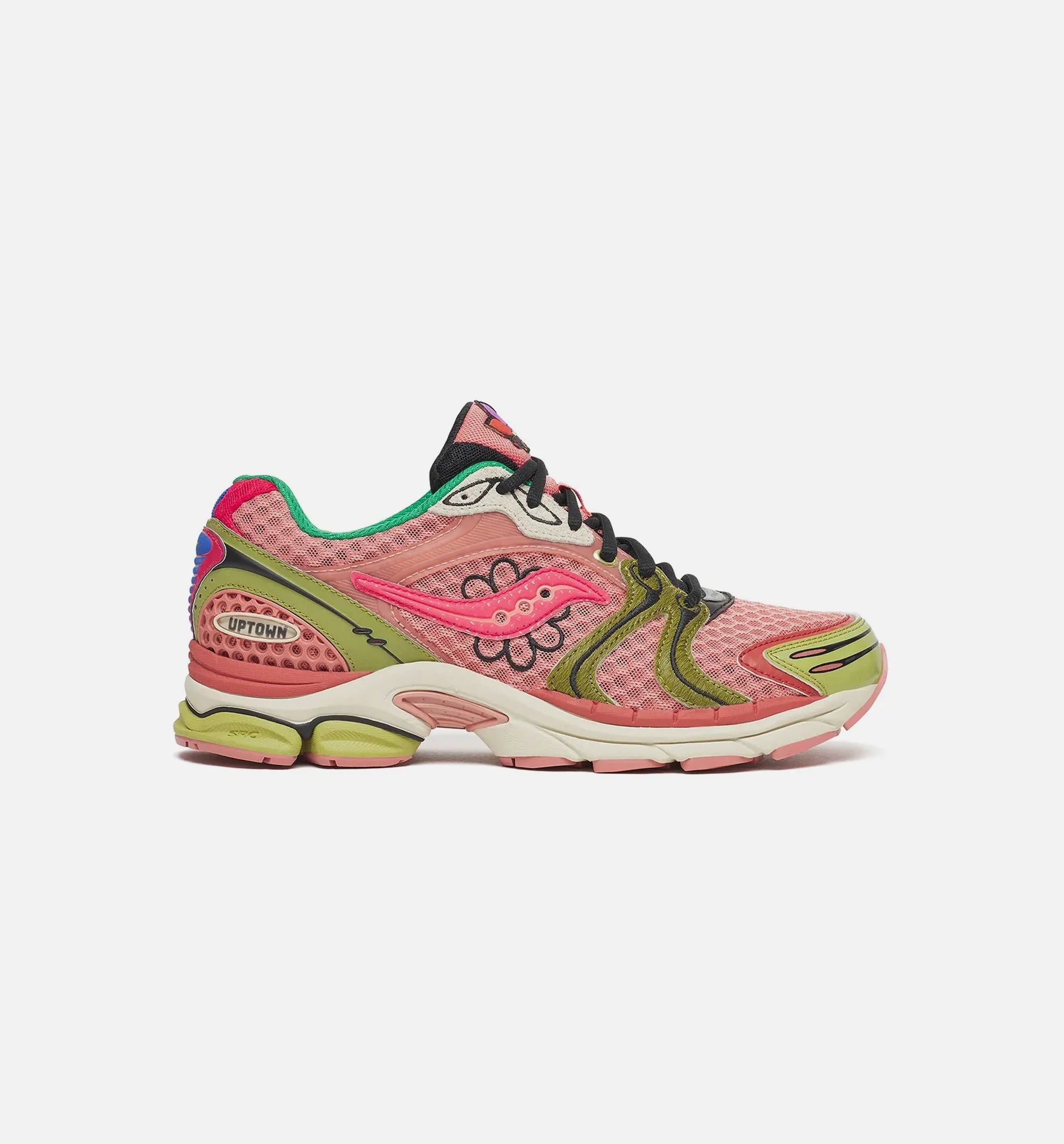 Jaetips x Saucony Progrid Triumph 4 Virginia Creeper Mens Lifestyle Shoe Pink Yellow Multi Color