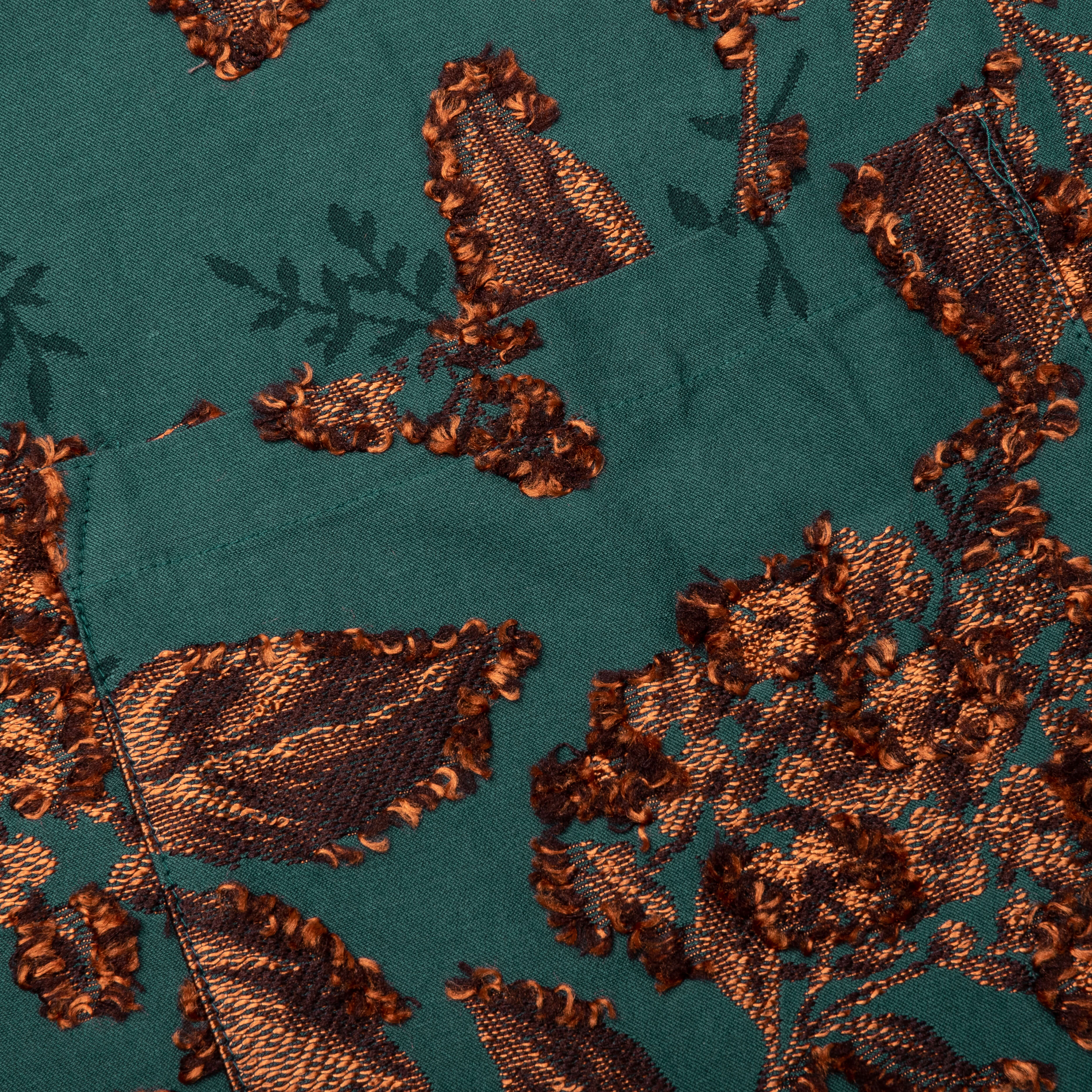 Flower Cut Cabana Shirt Peacock Green
