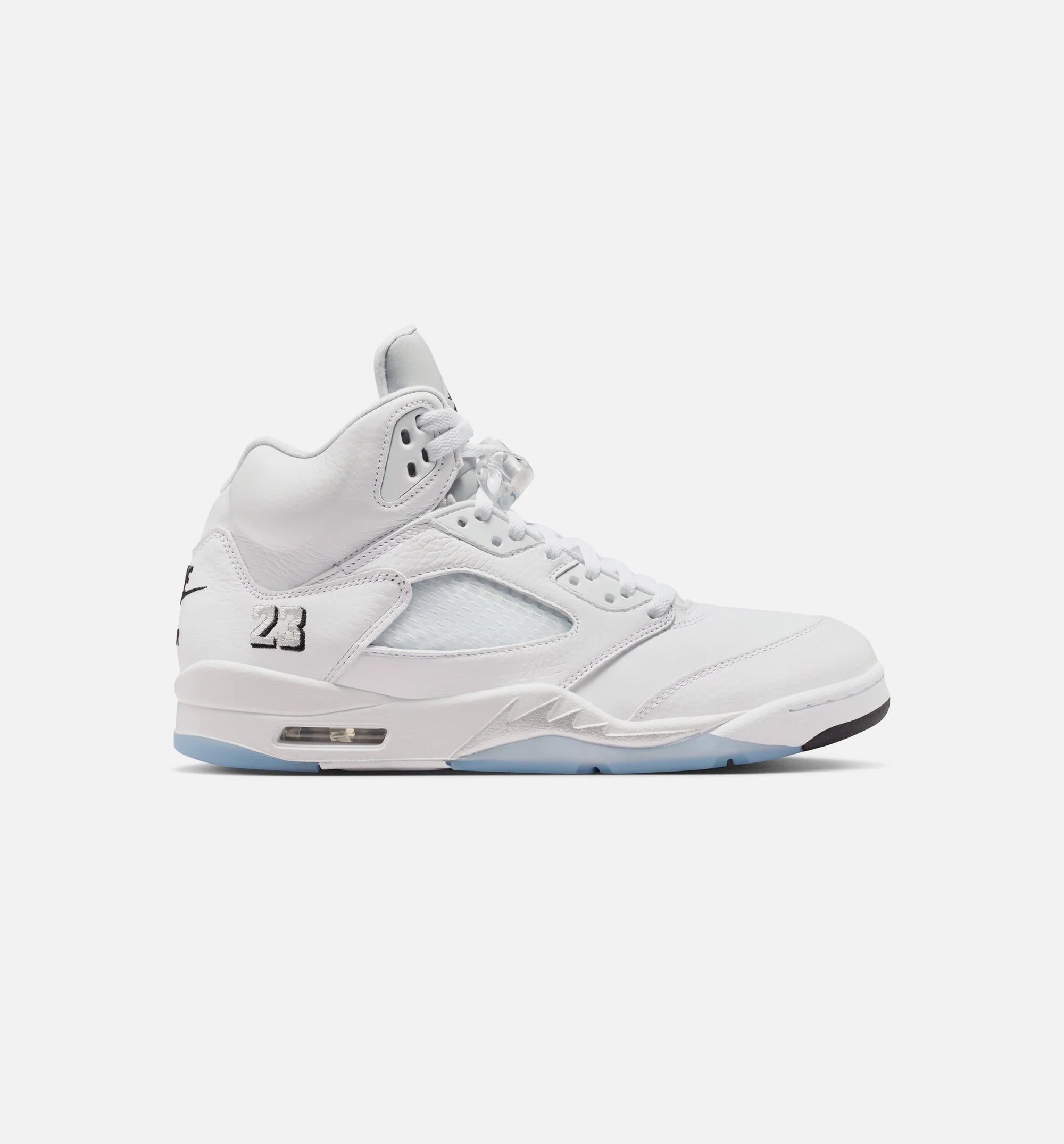 Air Jordan 5 Retro OG White Metallic Mens Lifestyle Shoe White Metallic Silver Black Free Shipping