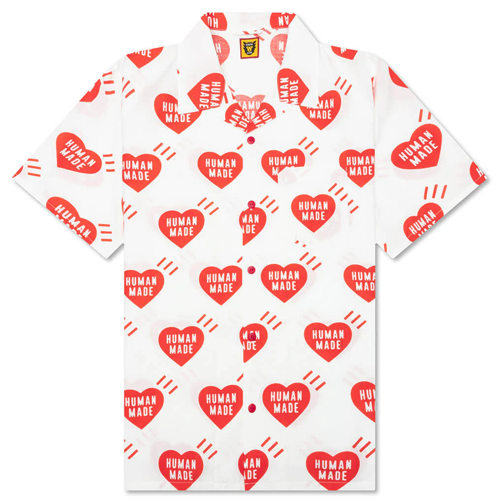 Heart Aloha Shirt White