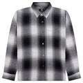 Loose Weave Plaid Shirt Grey