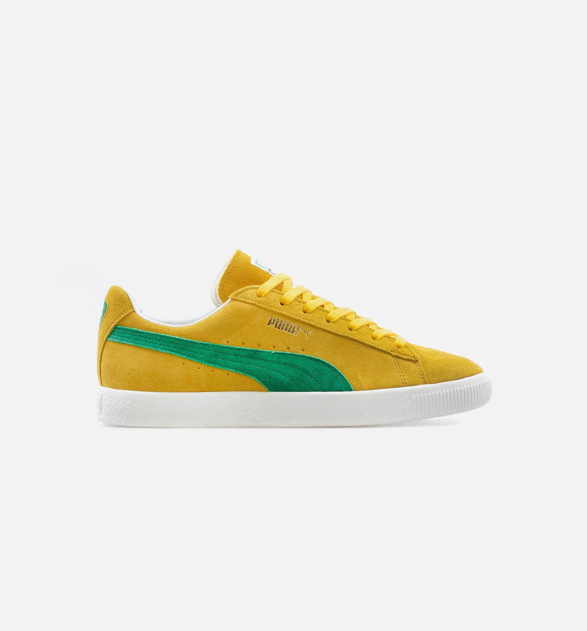 Suede Vintage Mij Retro Mens Lifestyle Shoe Yellow Green