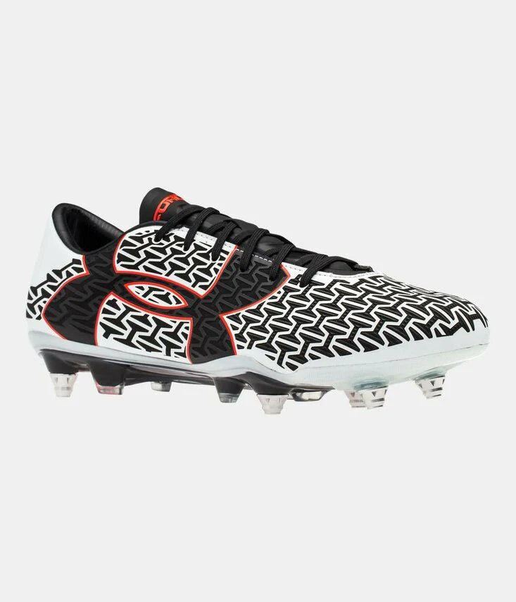 Under Armour Clutchfit Force 20 Hybrid FG Firm Ground Soccer Cleats White Black Red