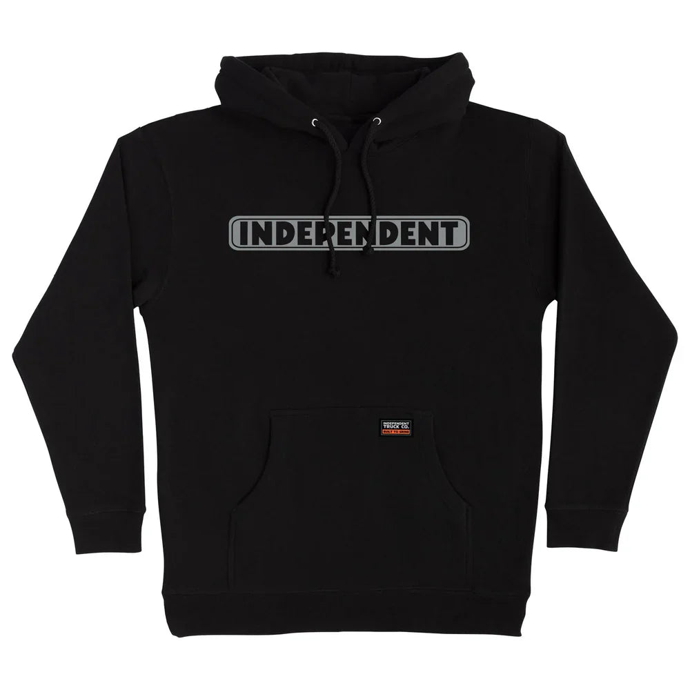 Independent Bar Logo Reflective Youth Hoodie Black
