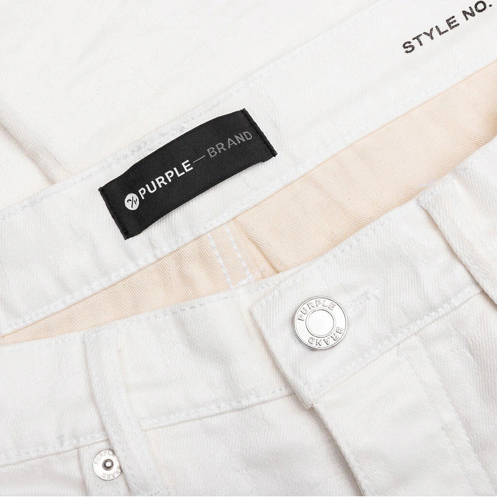 P001 White Film Monogram Jacquard