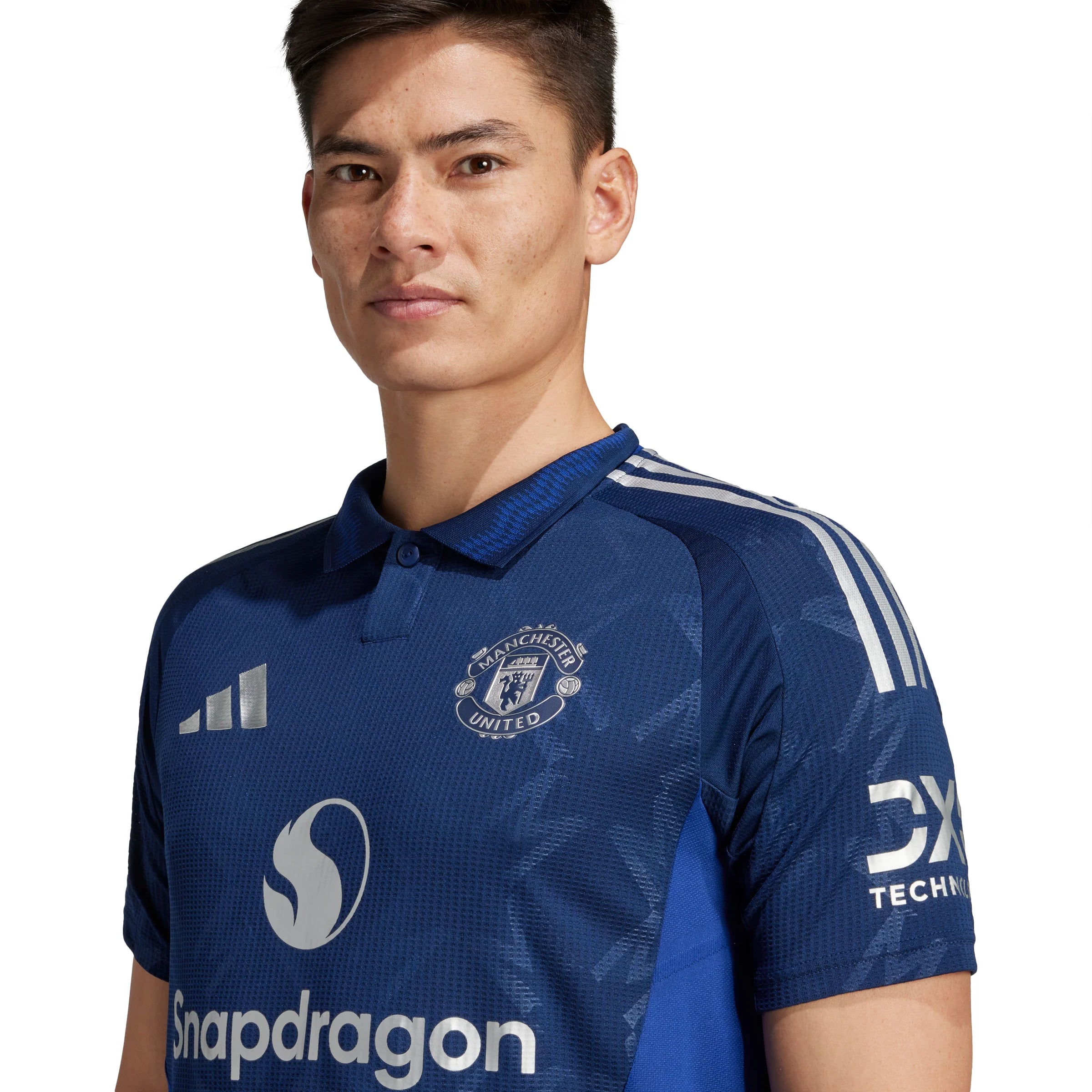 adidas Manchester United Away Authentic Mens Soccer Jersey 24 25 Night Indigo White