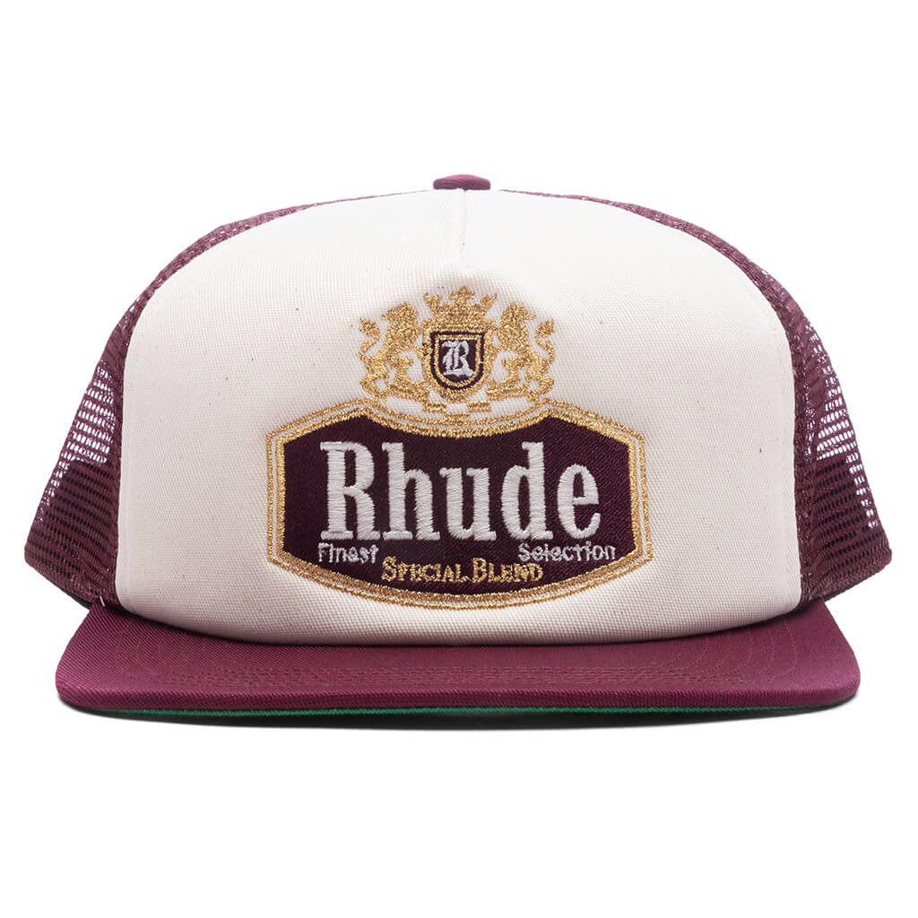 Special Blend Trucker Hat Maroon Off White