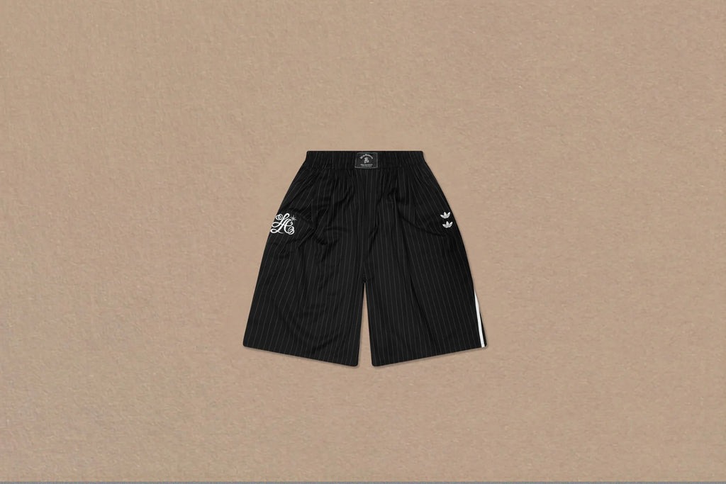 Adidas Originals x Willy Chavarria Pinstripe Shorts Black White