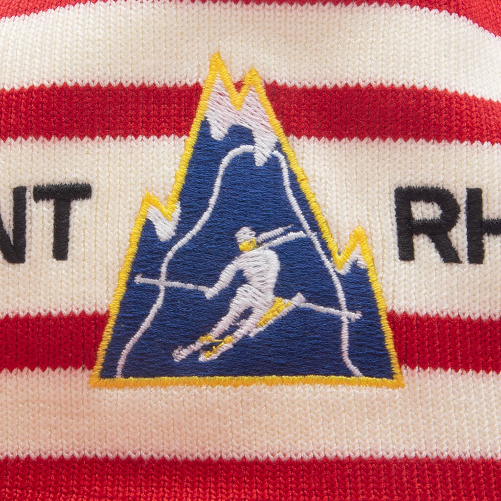 Mont Striped Structure Hat Red Off White