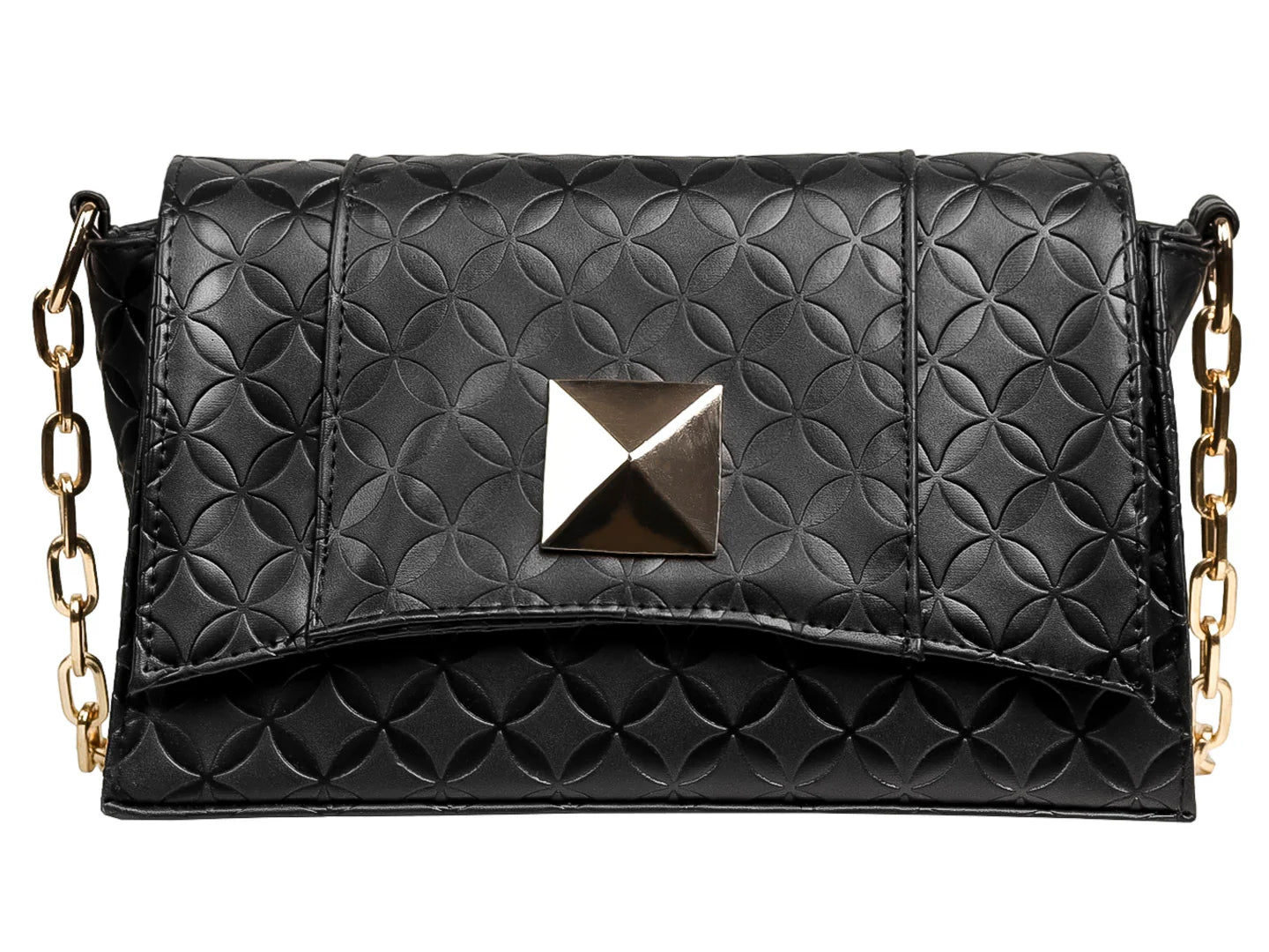 Bolsa de Hombro Ferretina Negro Bomboide para Mujer