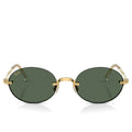 Ray Ban x AAP Rocky Rimless Oval Arista Dark Green