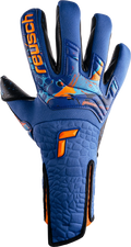 Reusch Attrakt Fusion Strapless Adaptiveflex Goalkeeper Gloves Blue Orange Black