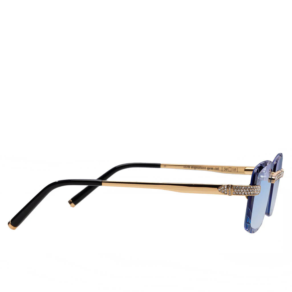 Iced Signature Gem Cut Blue Tint