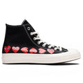 Converse x Comme Des Garcons PLAY All Star Chuck 70 Hi Multi Heart Black Red