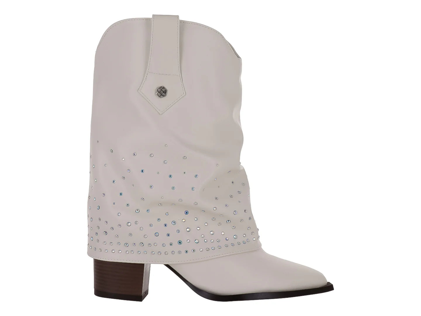 Botas Vaqueras Nomadas Cleveland Late Blancas para Mujer