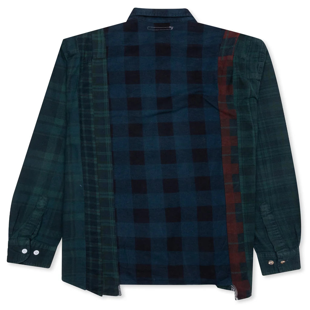 Over Dye 7 Cuts Shirt Green