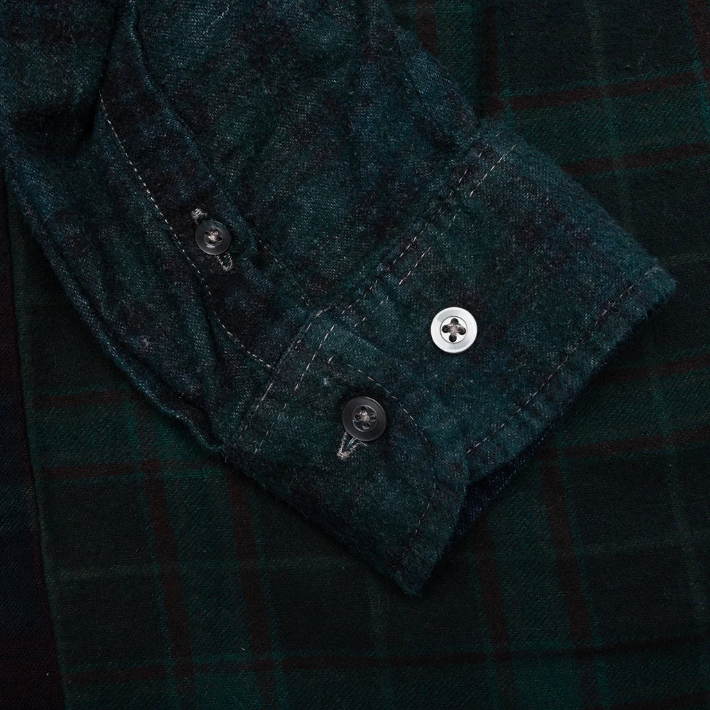 Over Dye 7 Cuts Shirt Green