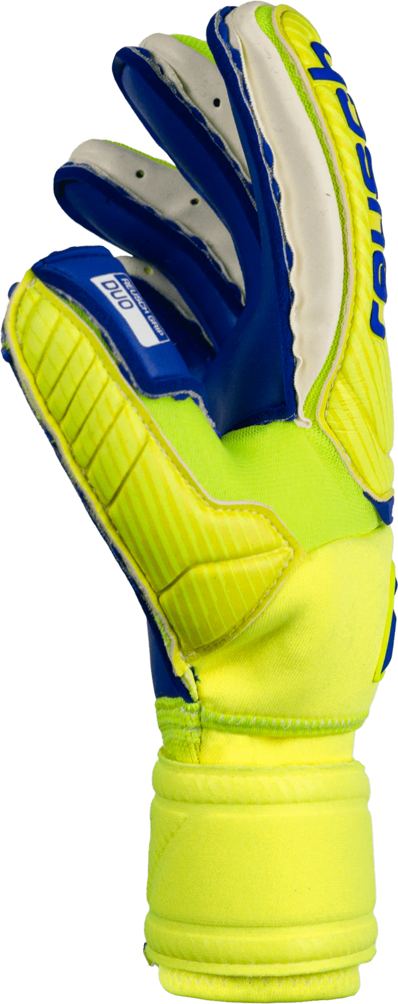 Reusch Attrakt Duo Ortho Tec Goalkeeper Gloves Fluo Yellow Blue