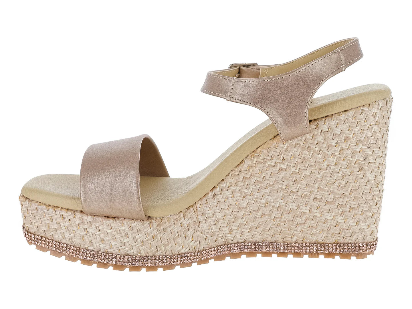 Sandalias Luna Rosa Color Circon para Mujer