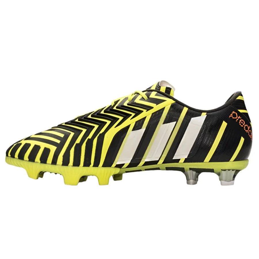 adidas Predator Instinct FG Firm Ground Soccer Cleats Flash Yellow White Dark Grey