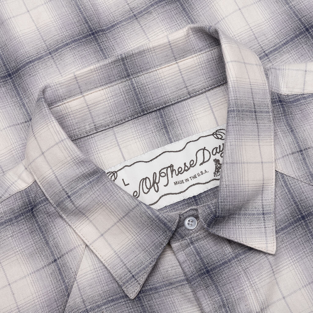 Shadow Plaid Western Shirt Dusk