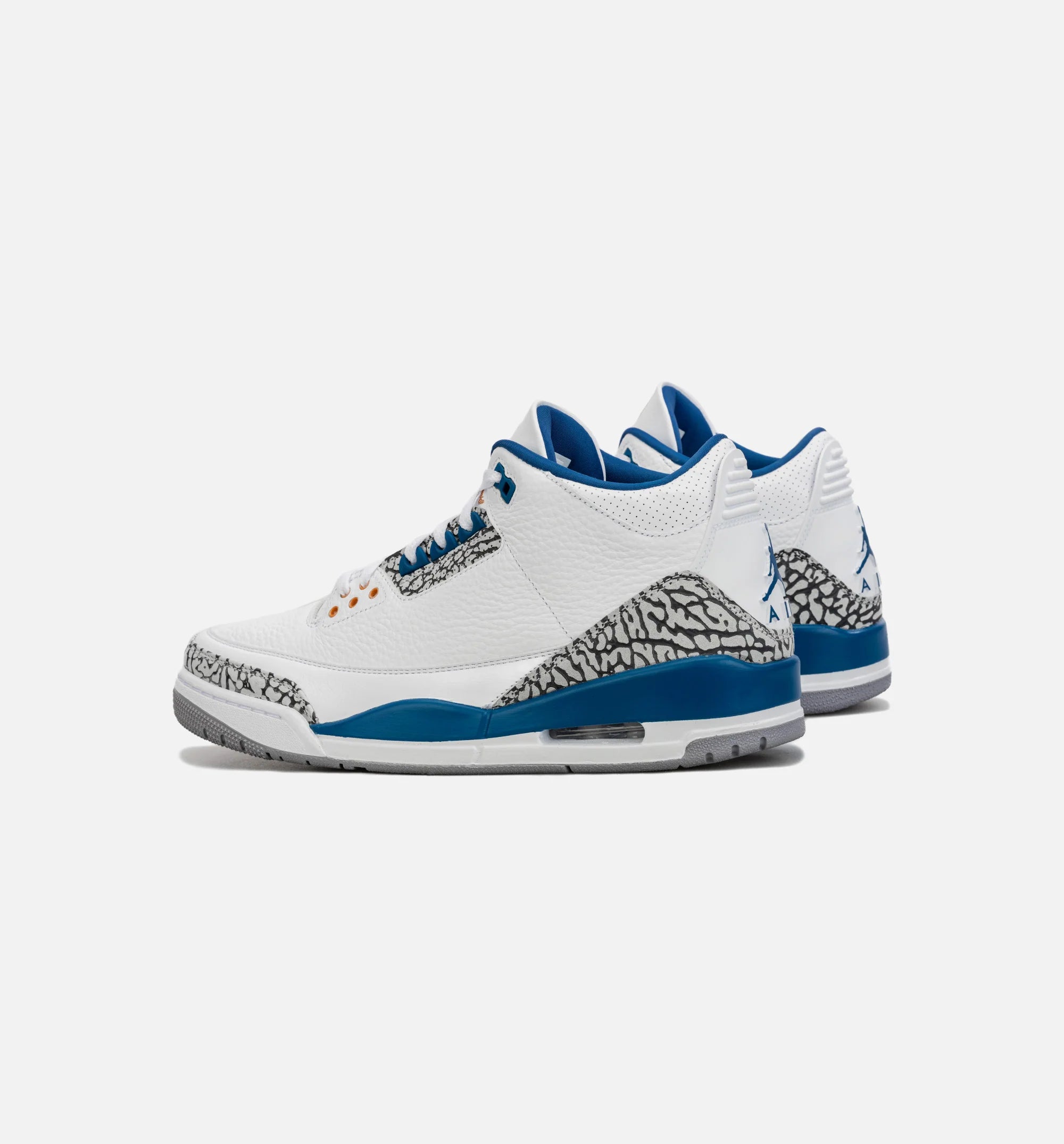 Air Jordan 3 Retro Wizards True Blue Mens Lifestyle Shoe White Blue