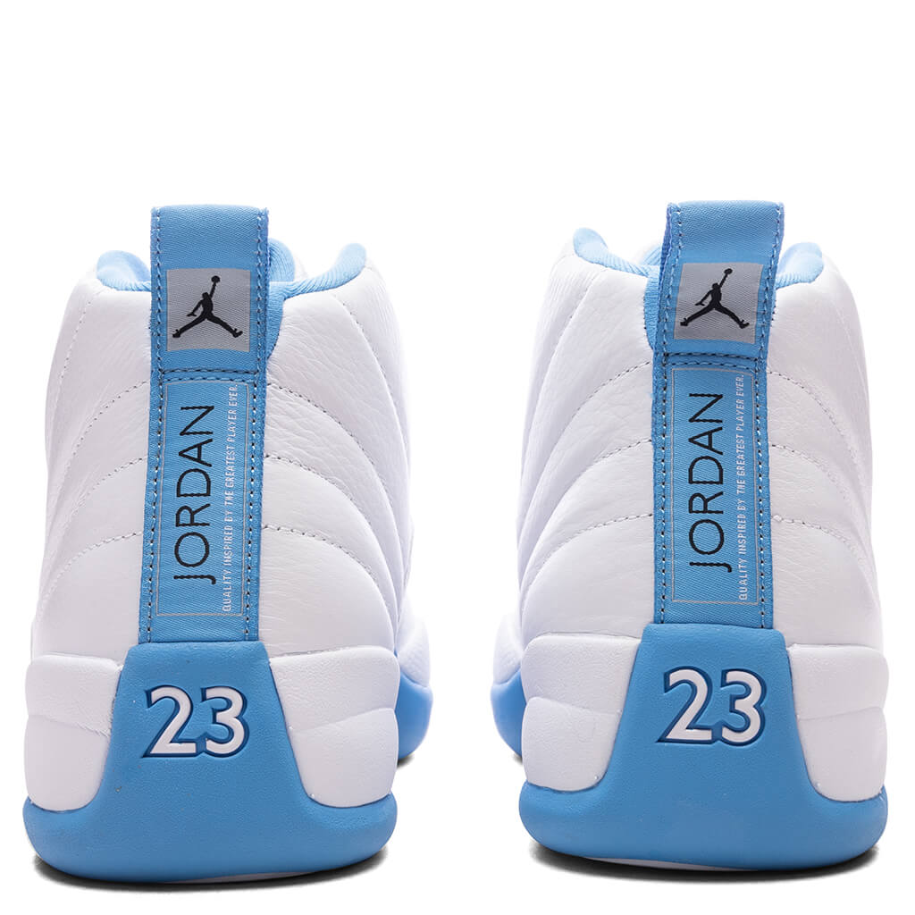 Air Jordan 12 Retro Melo White University Blue Metallic Silver