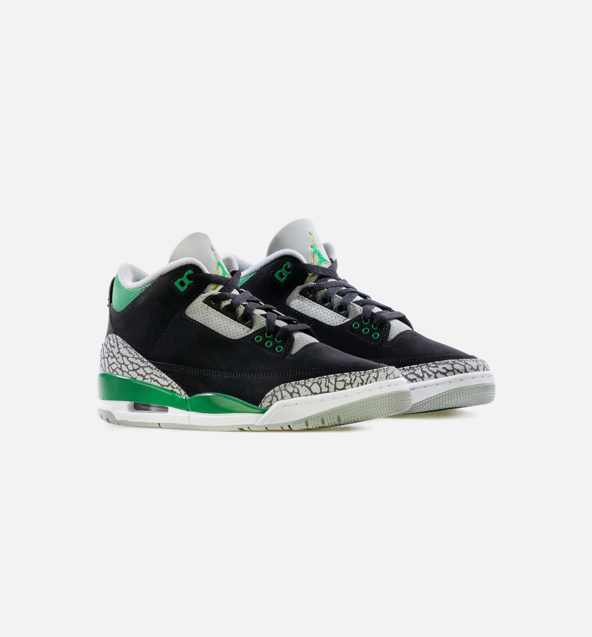 Air Jordan 3 Pine Green Mens Lifestyle Shoe Black Pine Green Cement Grey White
