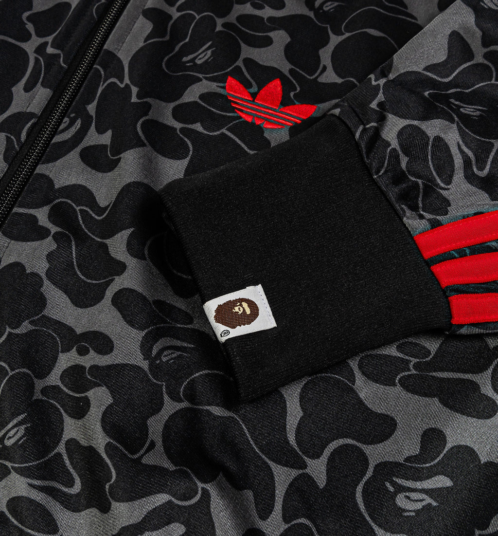 Bape x Adidas All Over Print Mens Track Top Black