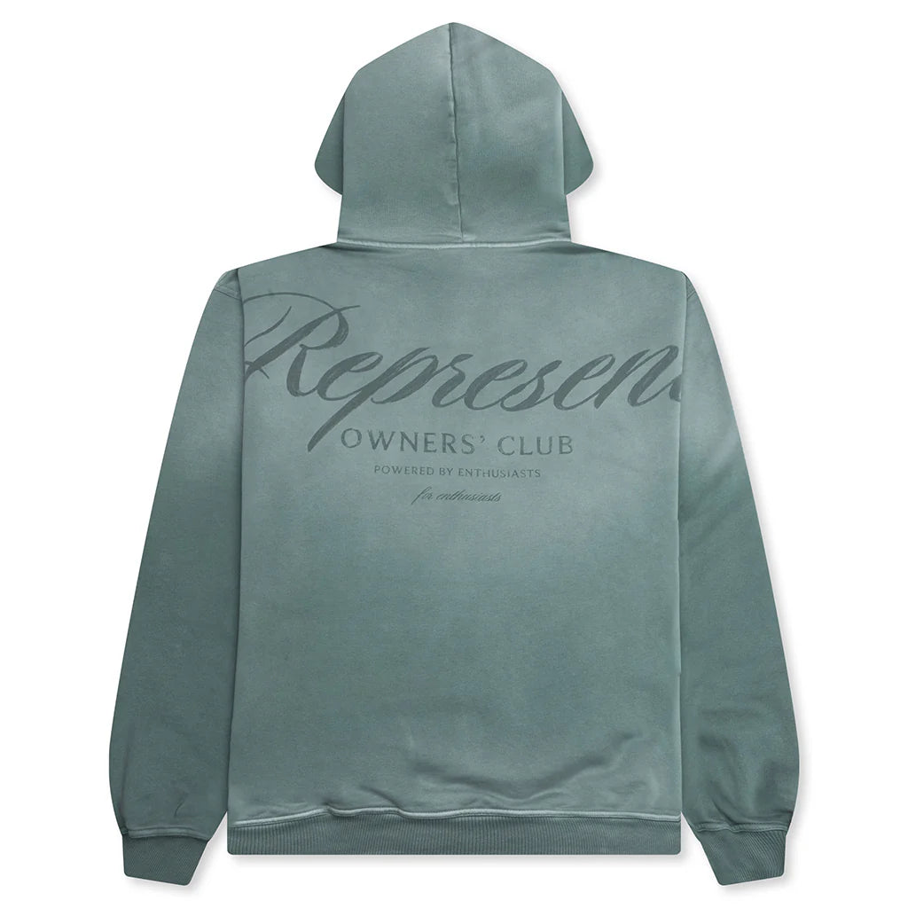 Owners Club Script Hoodie Vintage Green