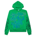 Flames N Stuff Hoodie Spray Fade Green