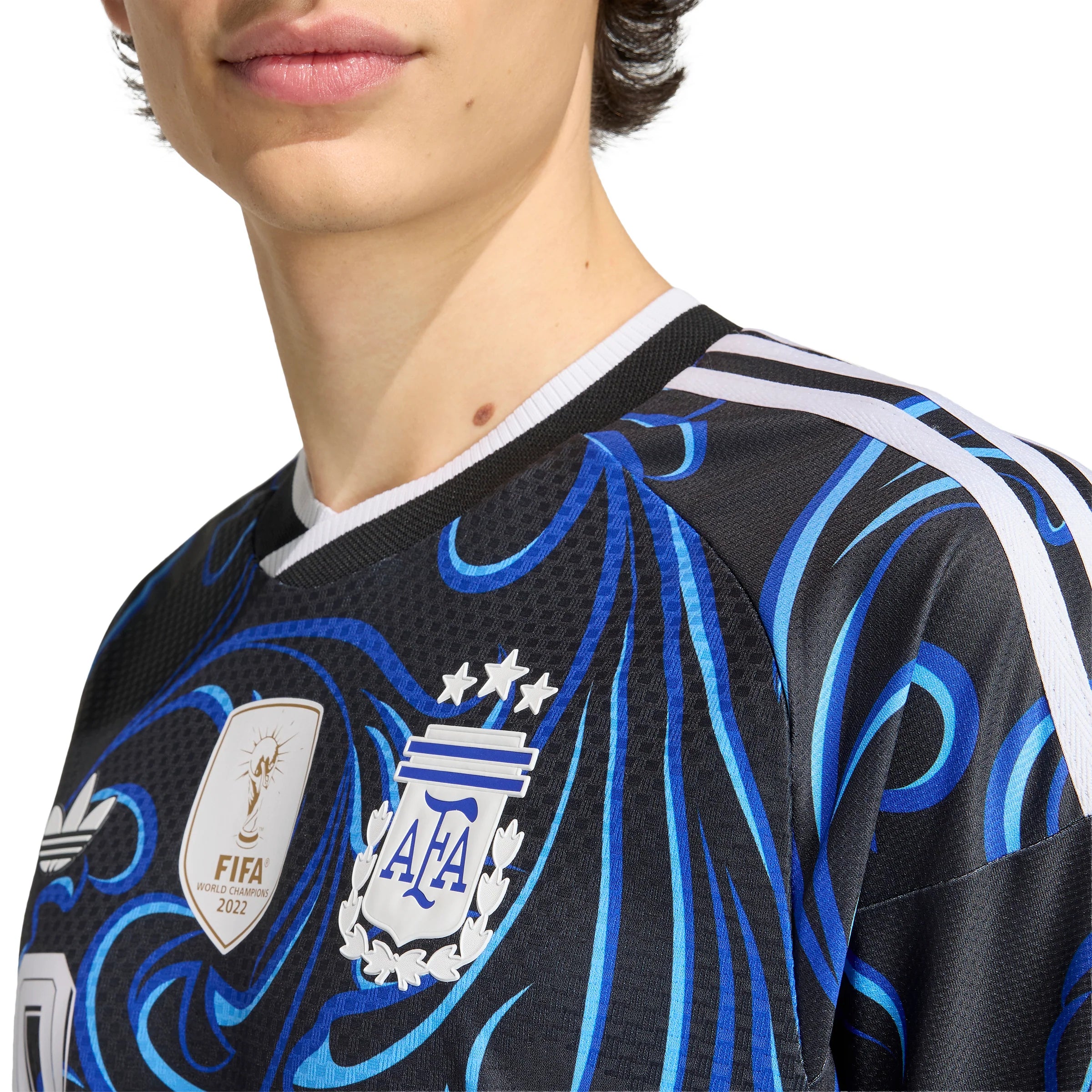 adidas Argentina Away Authentic Messi Mens Soccer Jersey 2026 Black Blue