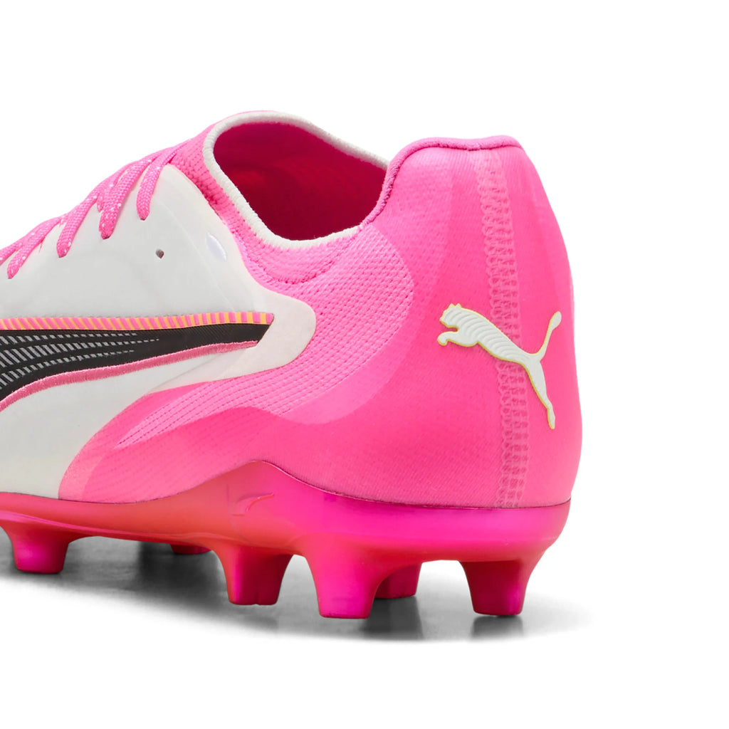 PUMA King 20 Ultimate FG AG Firm Ground Artificial Ground Mens Soccer Cleats White Pink Aqua