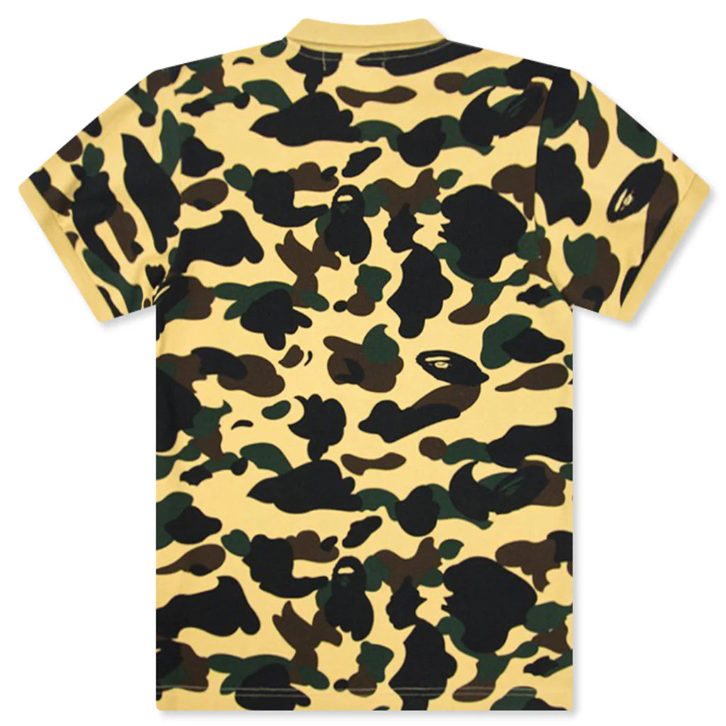 1ST Camo Ape Head One Point Polo Yellow