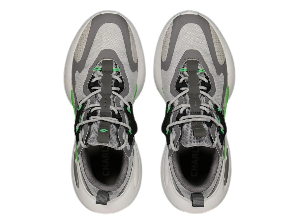 Tenis Charly Gris con Verde Lima para Hombre
