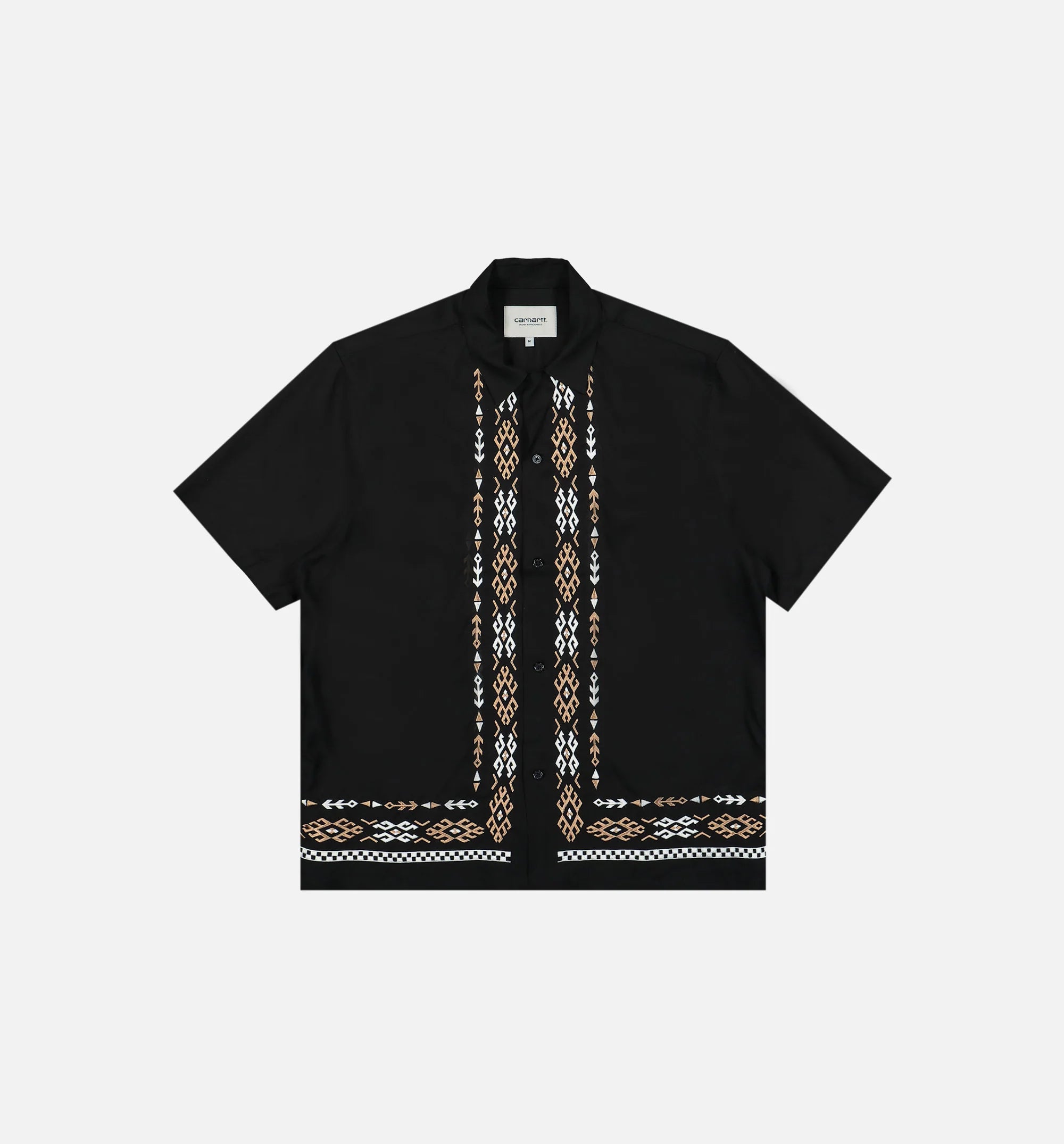Coba Viscose Mens Short Sleeve Shirt Black