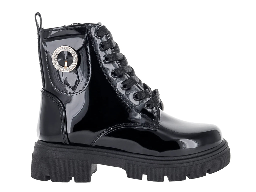 Botines Miroslava Negro Charol para Niña