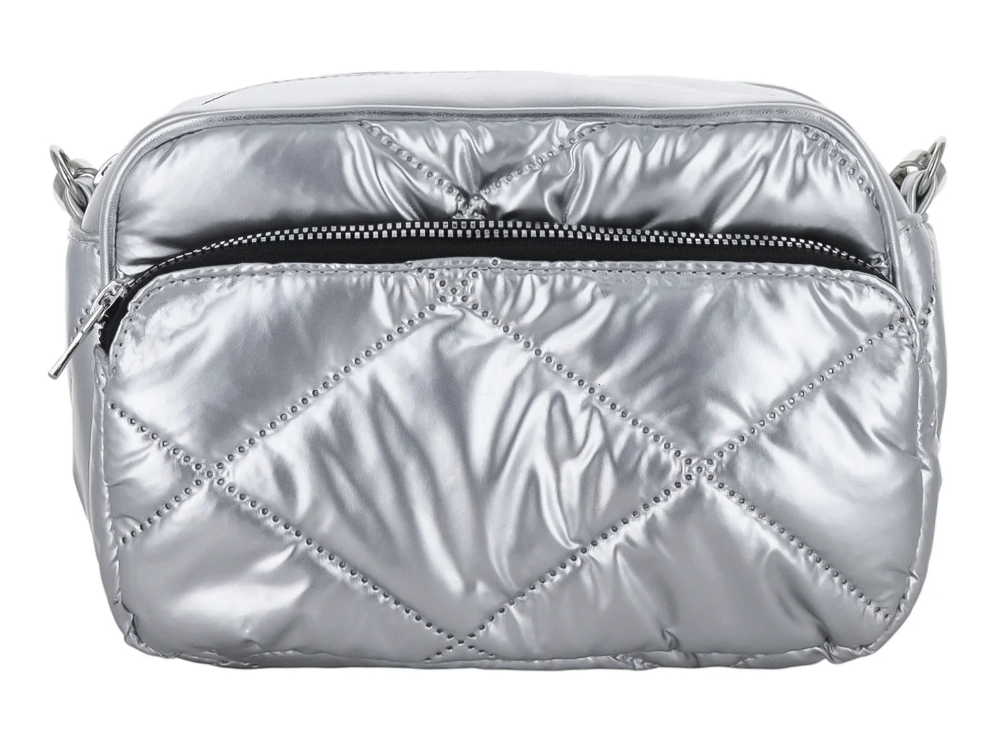 Bolso de Hombro Ferretina Plata para Mujer
