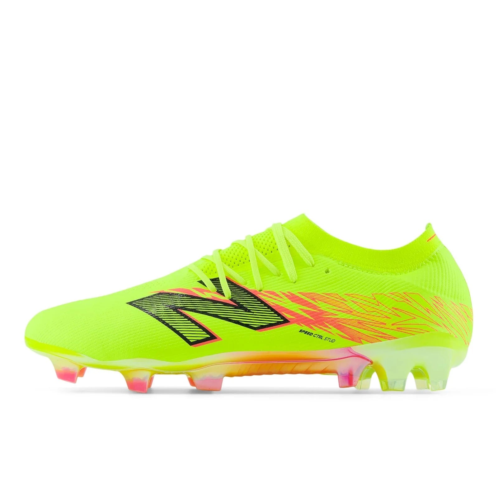 New Balance Furon V8 Elite FG Firm Ground Soccer Cleats Hi lite with Energy Red