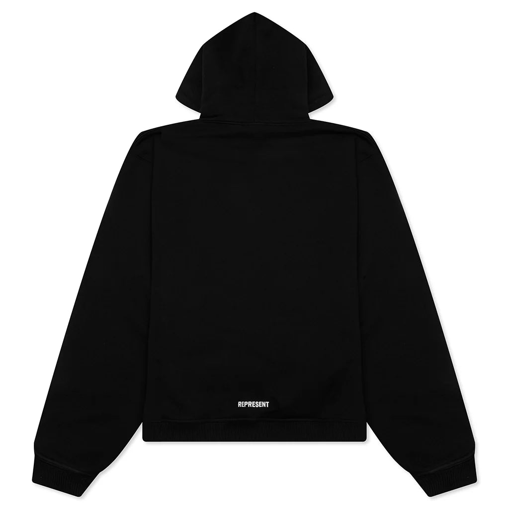 Initial Star Hoodie Jet Black