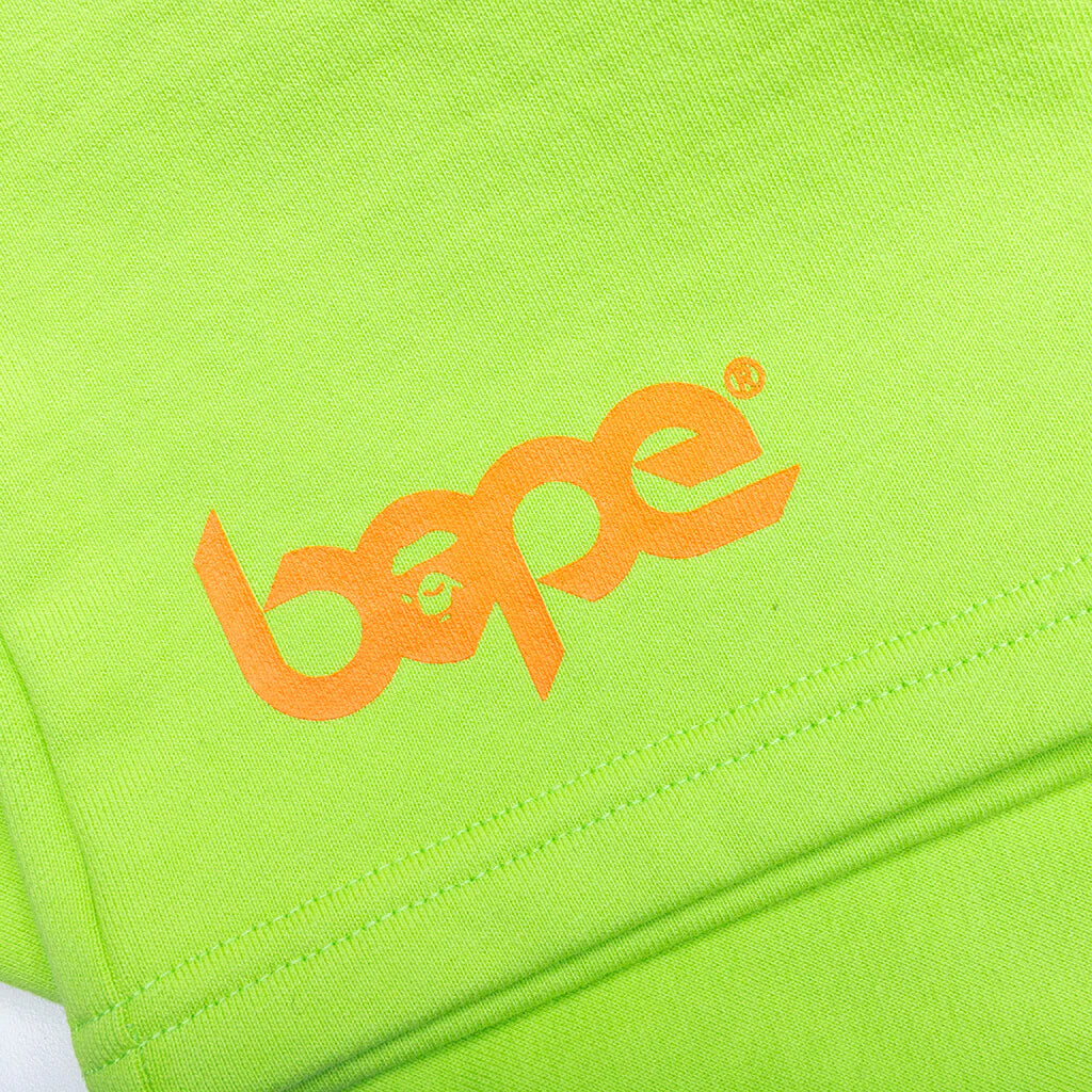 Kids Bape Pigment Dye Sweat Shorts Green
