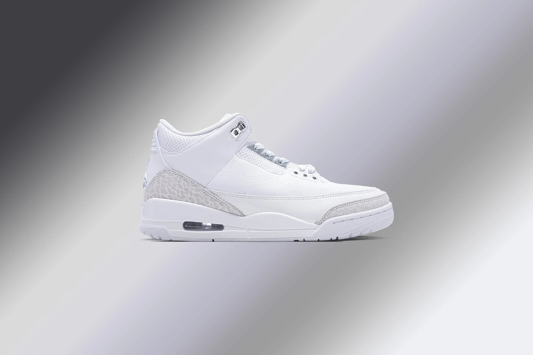 Air Jordan 3 Retro Pure Money White Metallic Silver