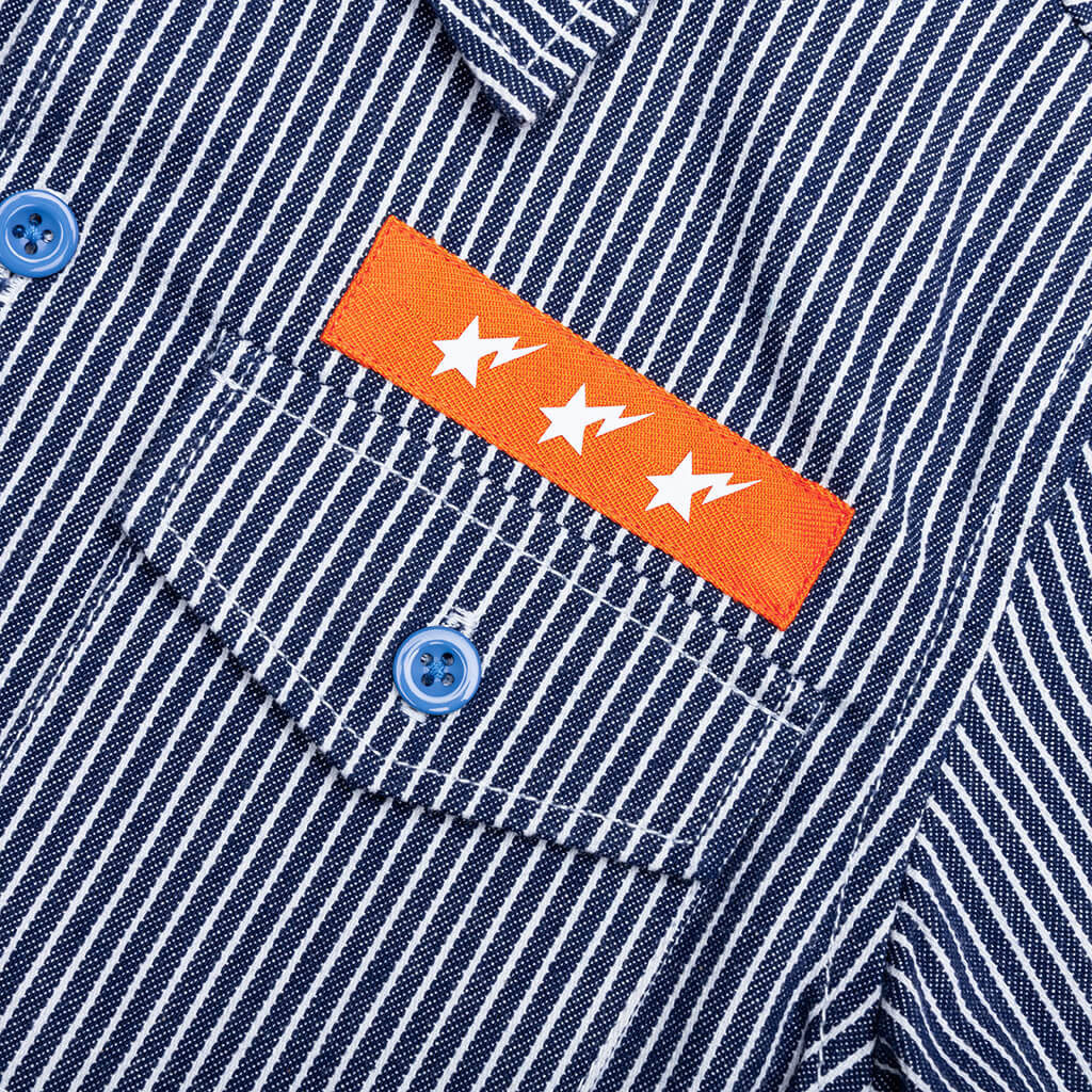Kids Hickory Baby Milo Patch S S Shirt Navy