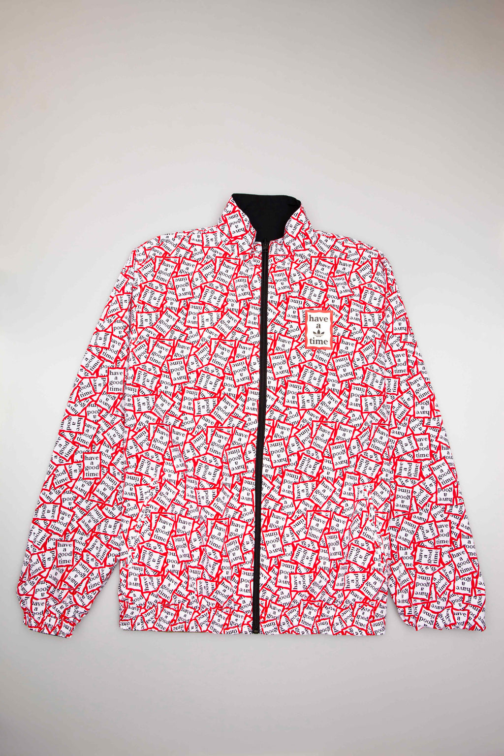 Hagt Reversible Mens Track Top Black White