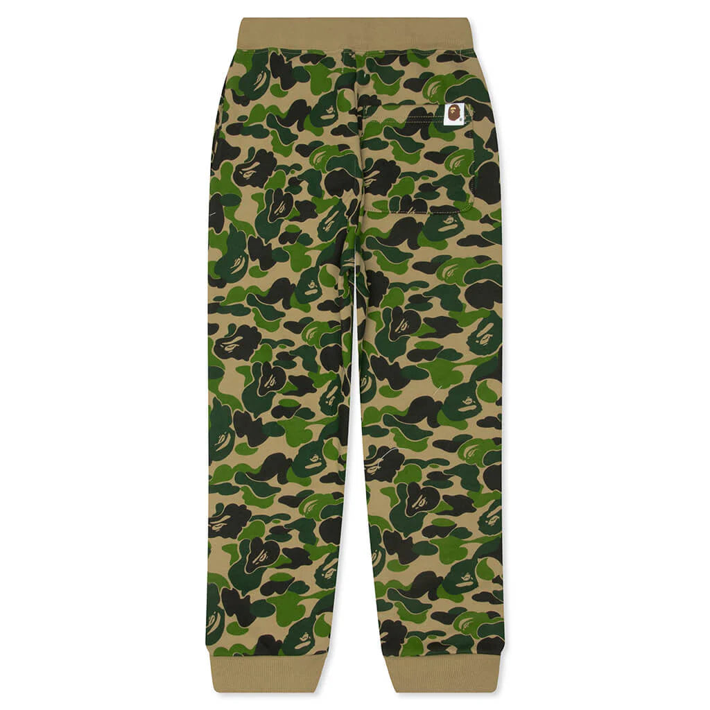 Kids ABC Camo Ape Milo One Point Sweat Pants Green